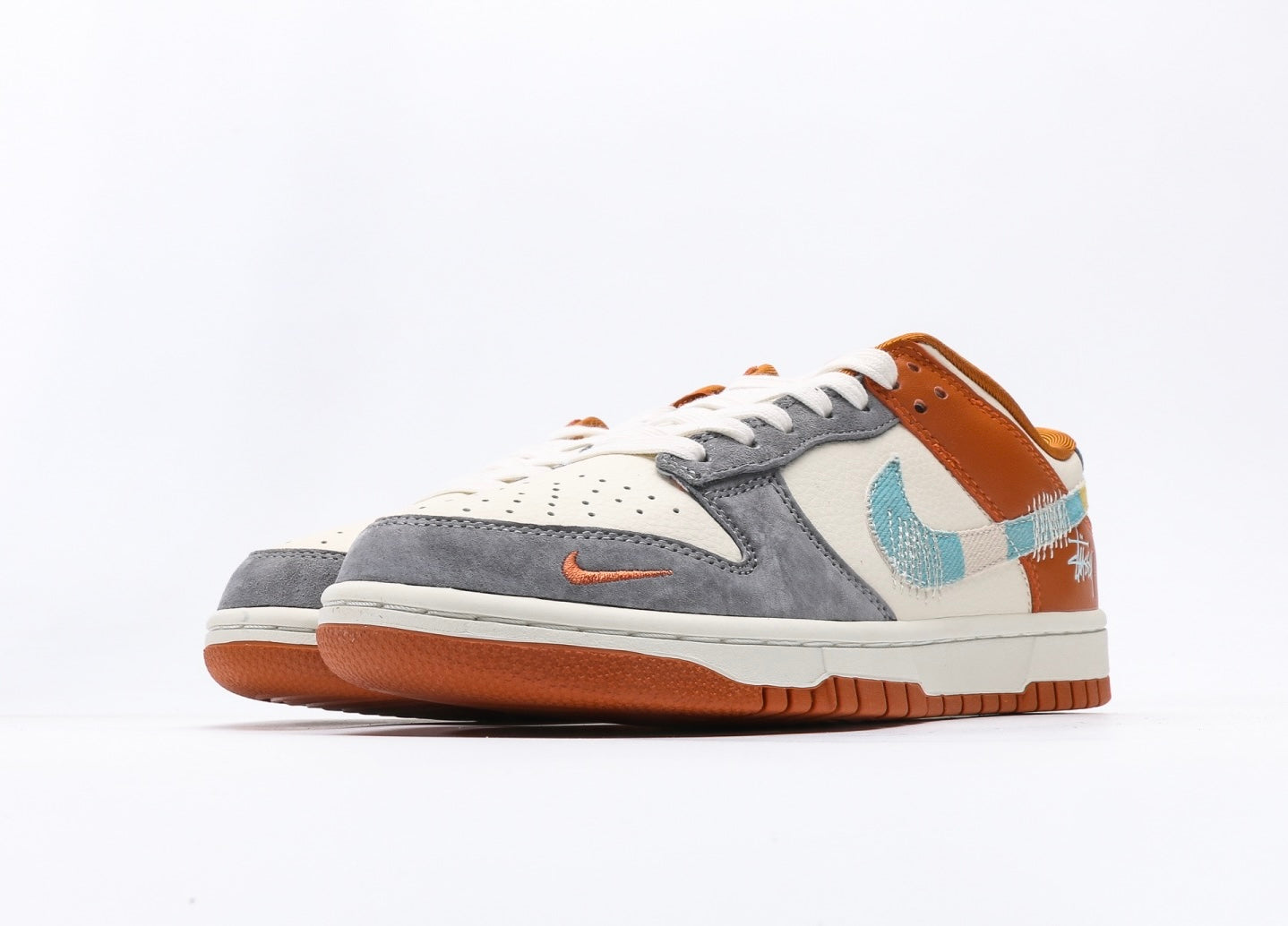 Nike Dunk Low x Stussy Orange&Grey