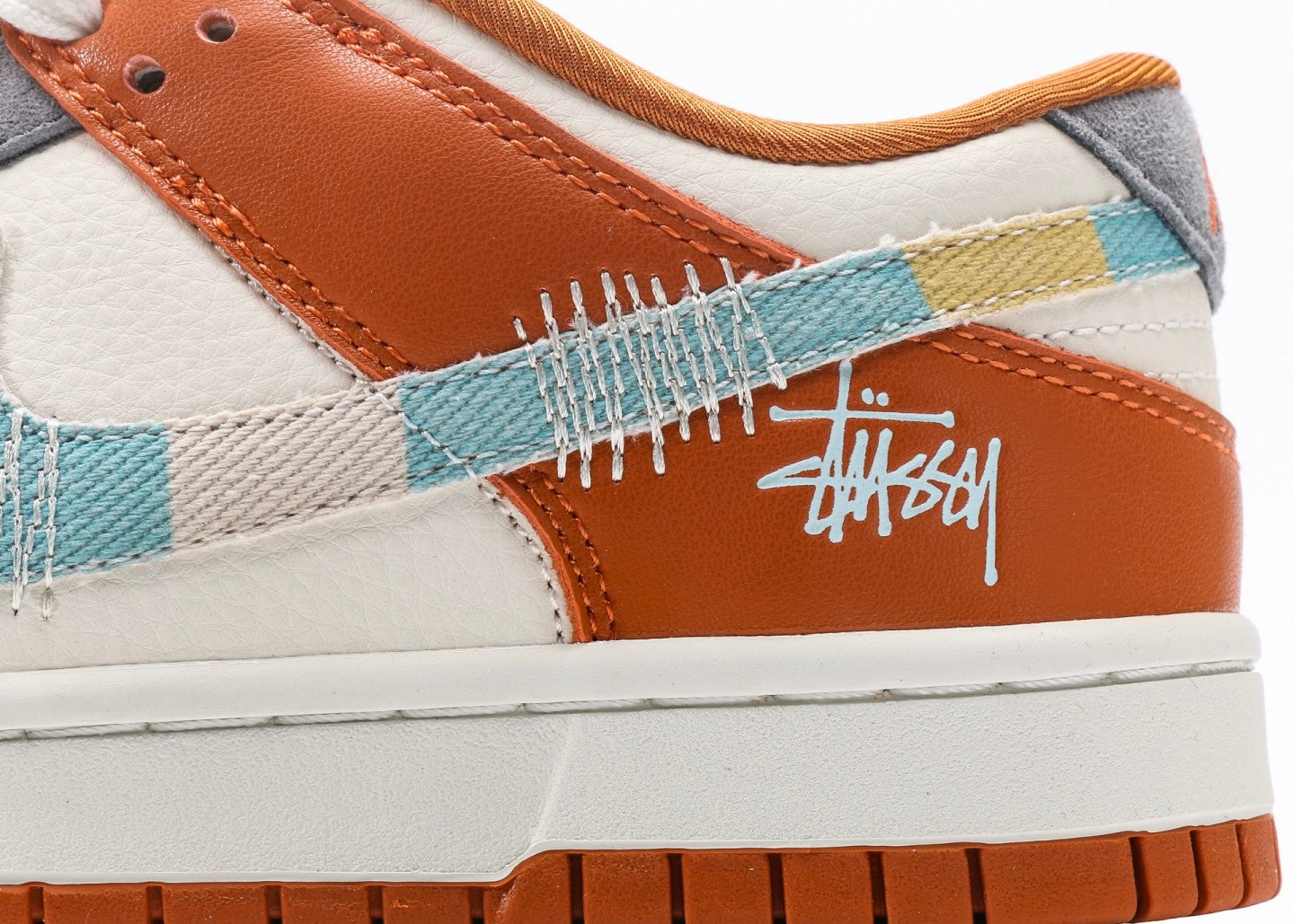 Nike Dunk Low x Stussy Orange&Grey