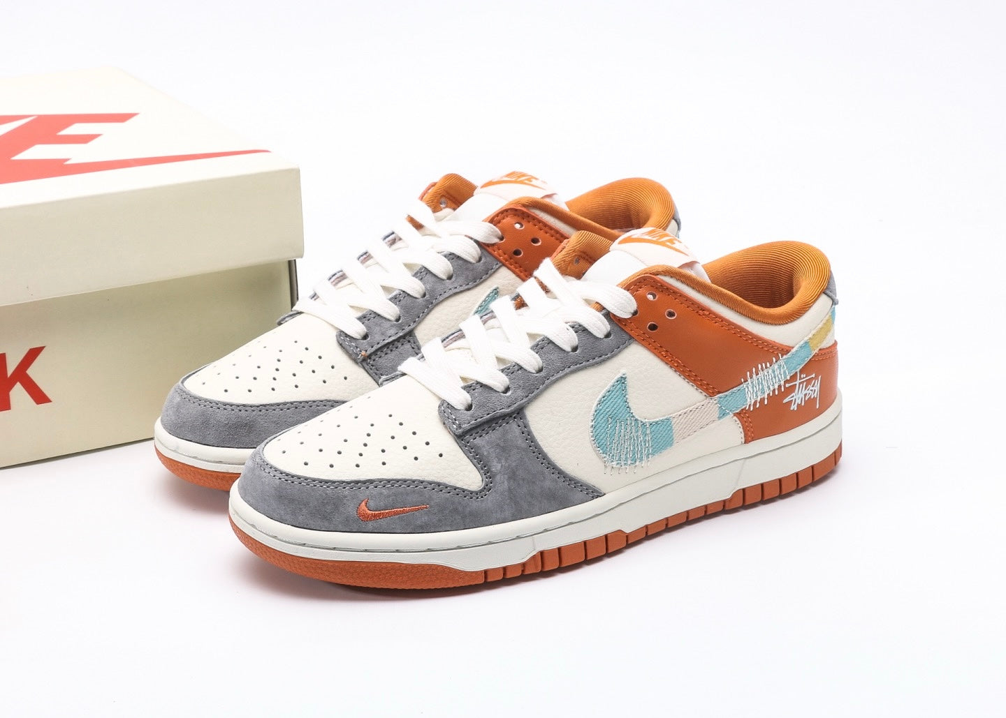 Nike Dunk Low x Stussy Orange&Grey